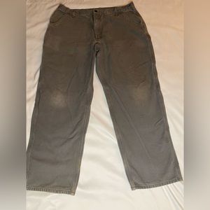 Carhartt Canvas Plaid Lined Work Pants